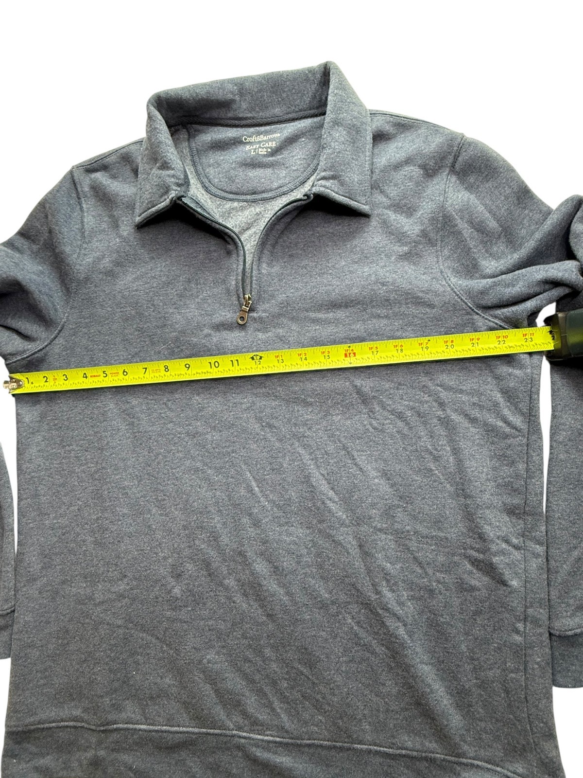 Croft & Barrow Easy Care Blue Half Zip Pullover Sweater, Fleece Sz Men's Large image 6