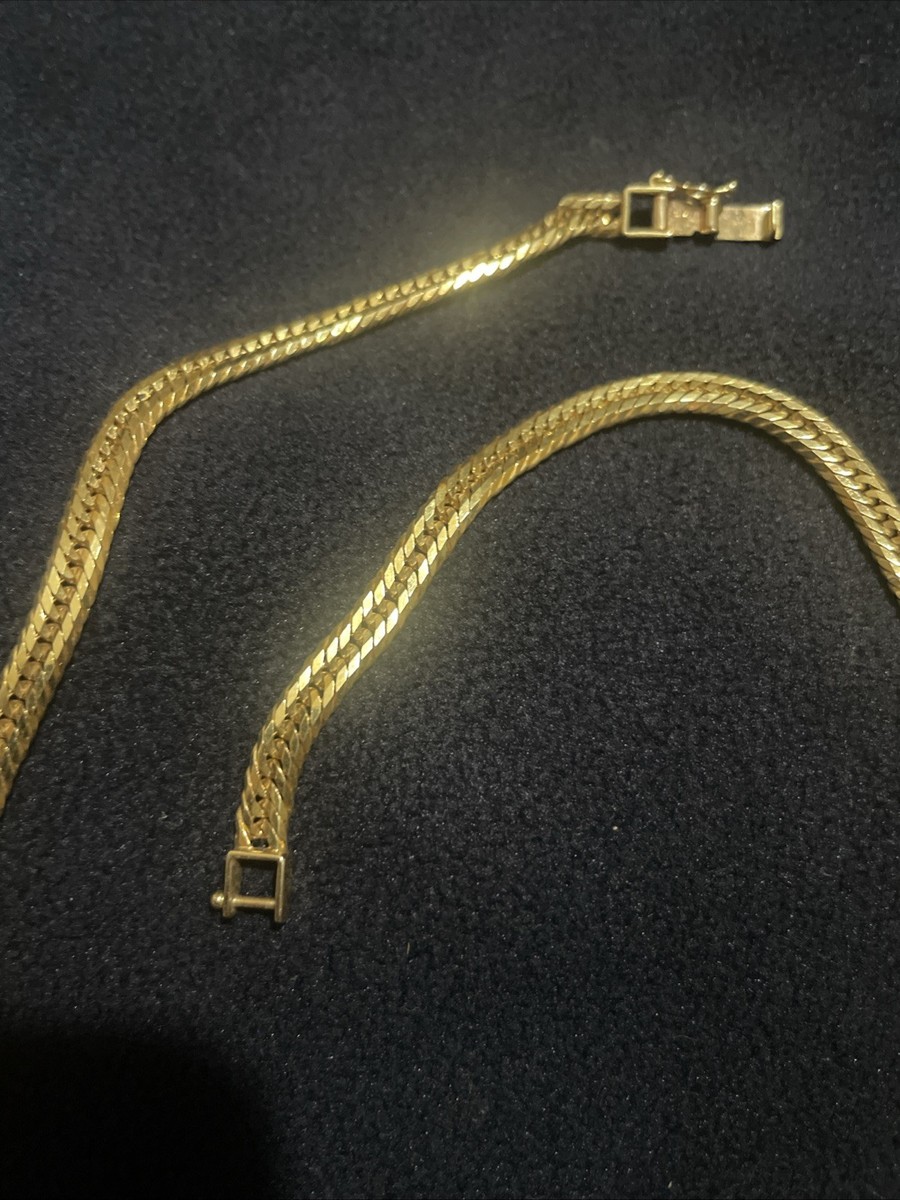 18k Solid Japan Gold 31 Grams M-Cut Necklace Chain 20 Inches | eBay