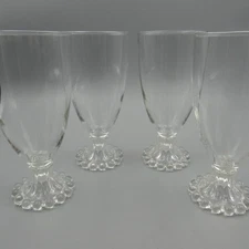 Vintage Anchor Hocking Glass BERWICK / BOOPIE Iced Tea Goblets - Set of Four HTF