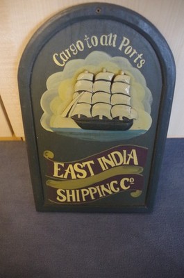 Holzbild Segelboot East India, 32x20cm