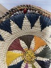 Straw Woven Wall Basket With Sunburst/Geometric Pattern — photo 5