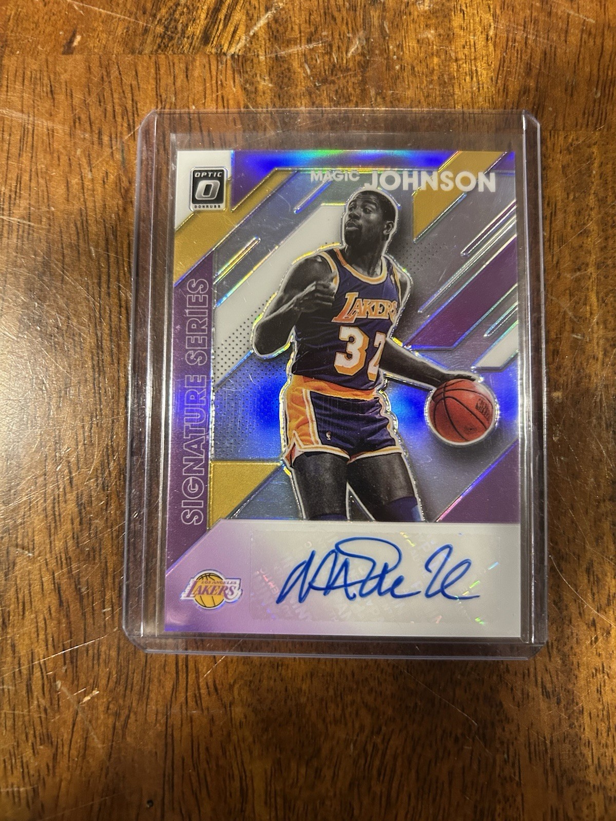 Magic Johnson Optic Donruss Signature Series Prism Auto Signed Panini 2019-2020