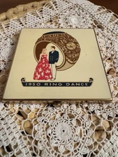 Vintage 1950 US Naval Academy Ring Dance Compact Rare USNA Souvenir Powder Case 