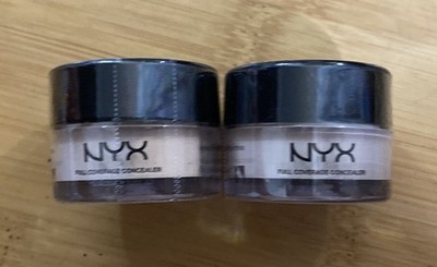 2x NYX Professional Makeup Full Coverage Concealer Jar Alabaster CJ00 New Sealed