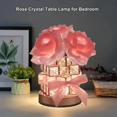 Romantic LED rose lamp, ideal for bedroom living room decoration Valentine's Day