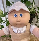 VTG 1985 Cabbage Patch Preemies Boy Xavier Roberts Coleco Bald Blue Eyes HM#1 WS