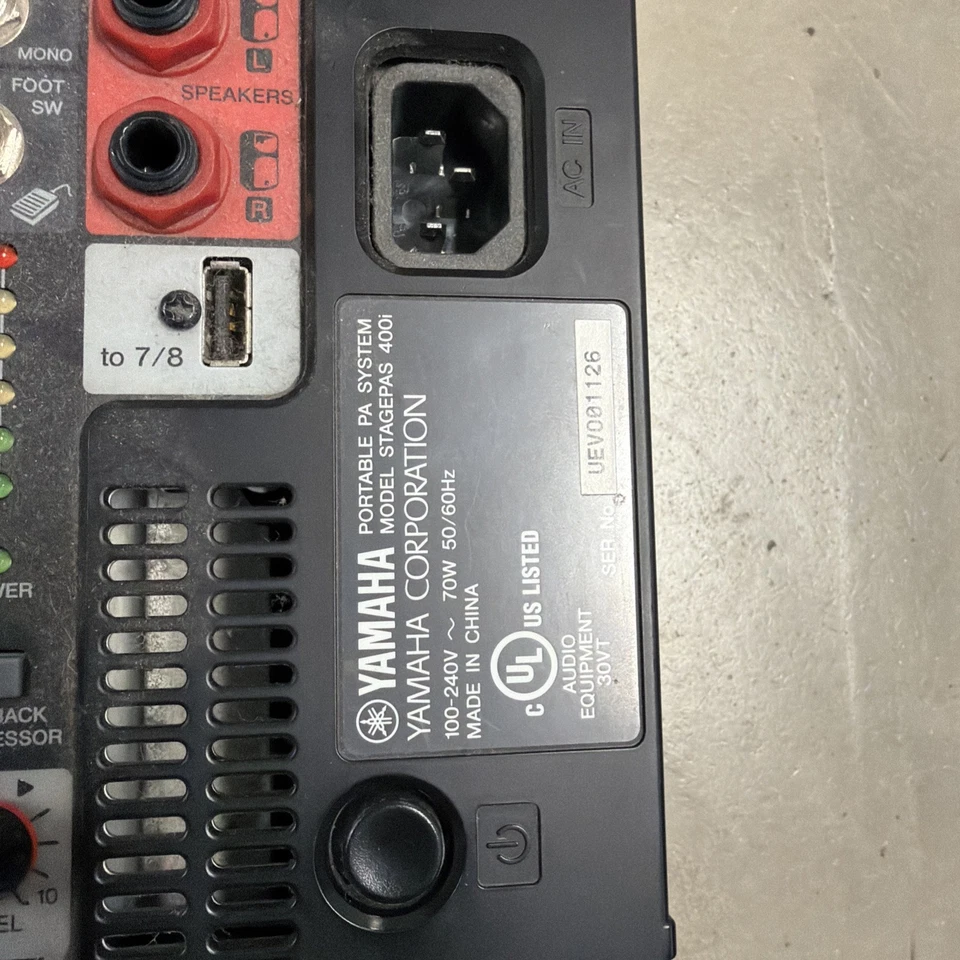 YAMAHA STAGEPAS 400i TRAGBARES PA-SYSTEM NUR MIXER MIT KABEL (OHNE LAUTSPRECHER) - Bild 2 von 4