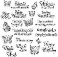 Greeting Words Clear Stamps