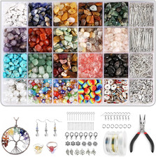 Jewelry Making Supplies Kit for Adults - 1200 Crystal Beads, Jewelry Pliers, Ear