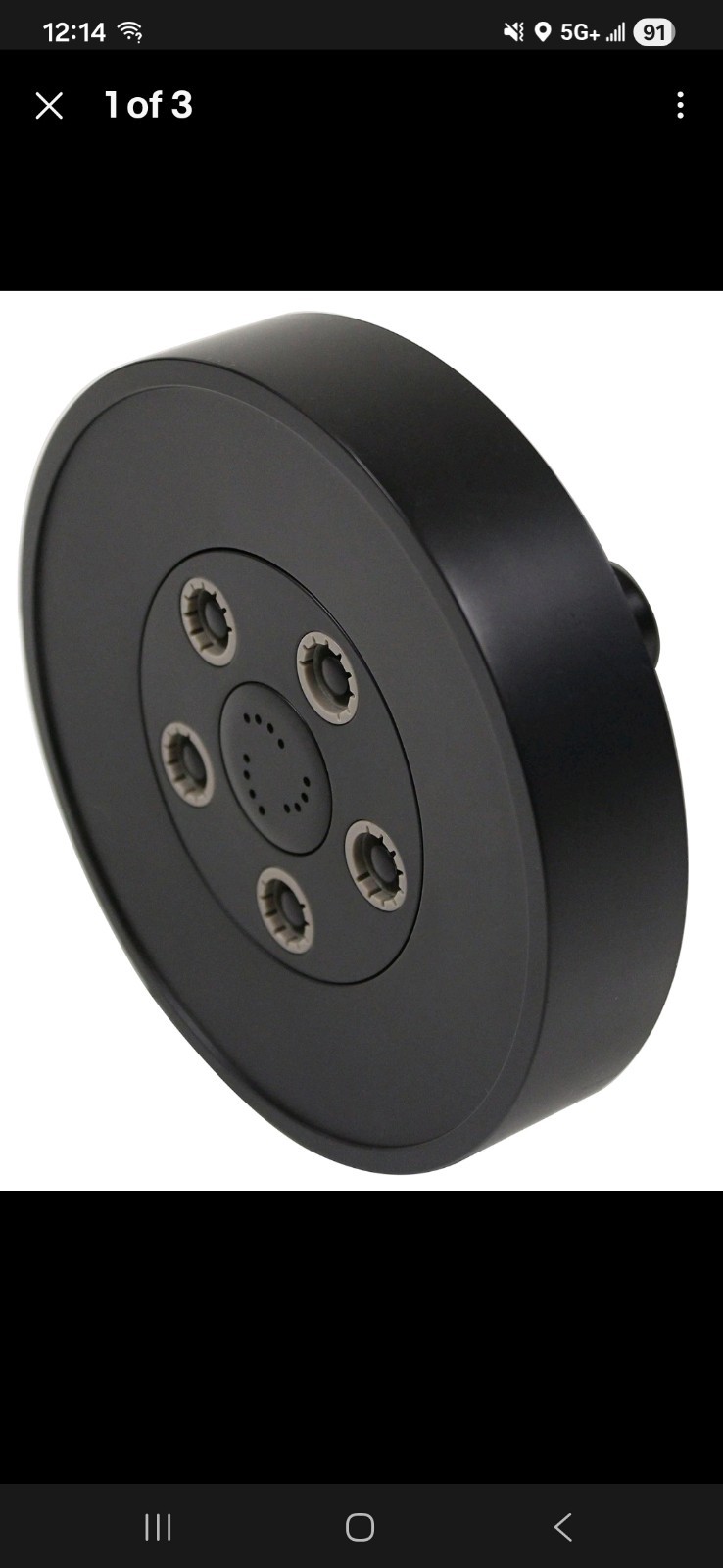 Speakman S-3010-MB Multi-Function Shower Head, 2.5 GPM, Matt