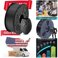 High-Precision PLA 3D Printer Filament 1.75mm - 1kg Spool, Tangle-Free Black