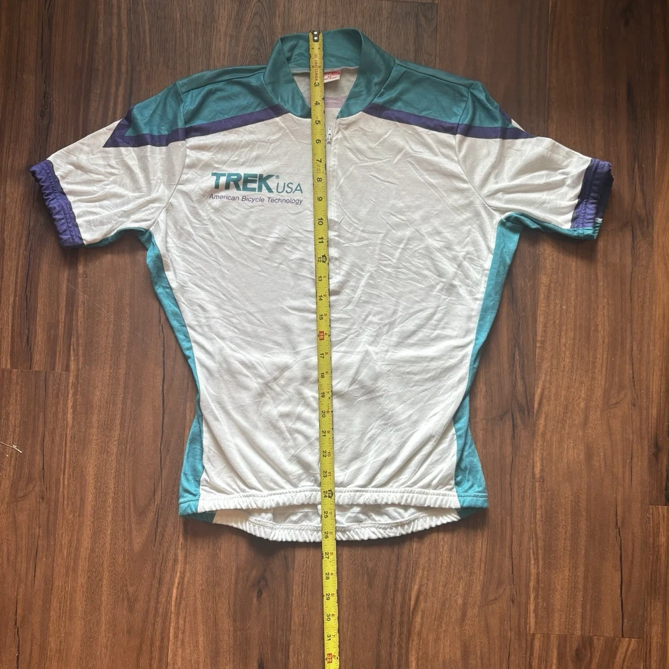 Camiseta deportiva de ciclismo TREK USA para hombre 1/2 media cremallera mediana RARA DE COLECCIÓN AÑOS 80 90 Foto 2 de 4