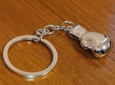 Brand New Boxing BOXING Glove-Style Keychain Silver Metal