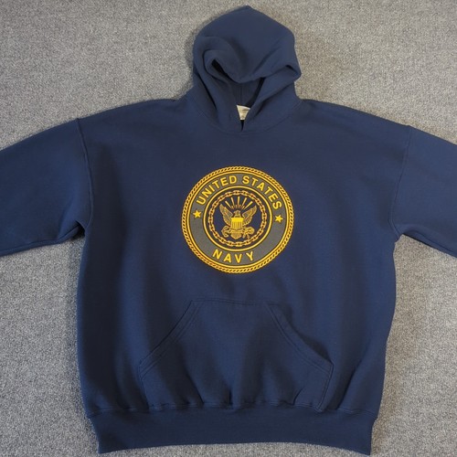 Vintage US Navy Hoodie 2XL MJ Soffe Reflective Training 50/50 Made in USA