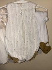 Baby biscotti & Snugs Rompers With Tights 0-3, 3-6 Ivory & Gold Baby Girl (2) — photo 10