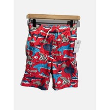 Gap Swim Trunks Boys L Red Sea Life Shark Octopus UPF 40 Board Shorts Summer
