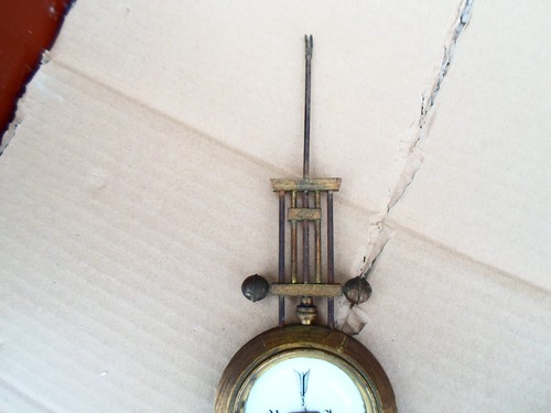 Rare Antique Bronze R/A Pendulum For French Portico Wooden Column Clock Type 19c - Picture 3 of 12
