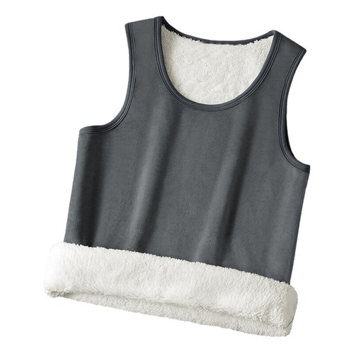 Gilet Caldo Uomo Artificiale Agnello Peluche Lana Intimo Gilet Senza Maniche - Foto 5 di 14