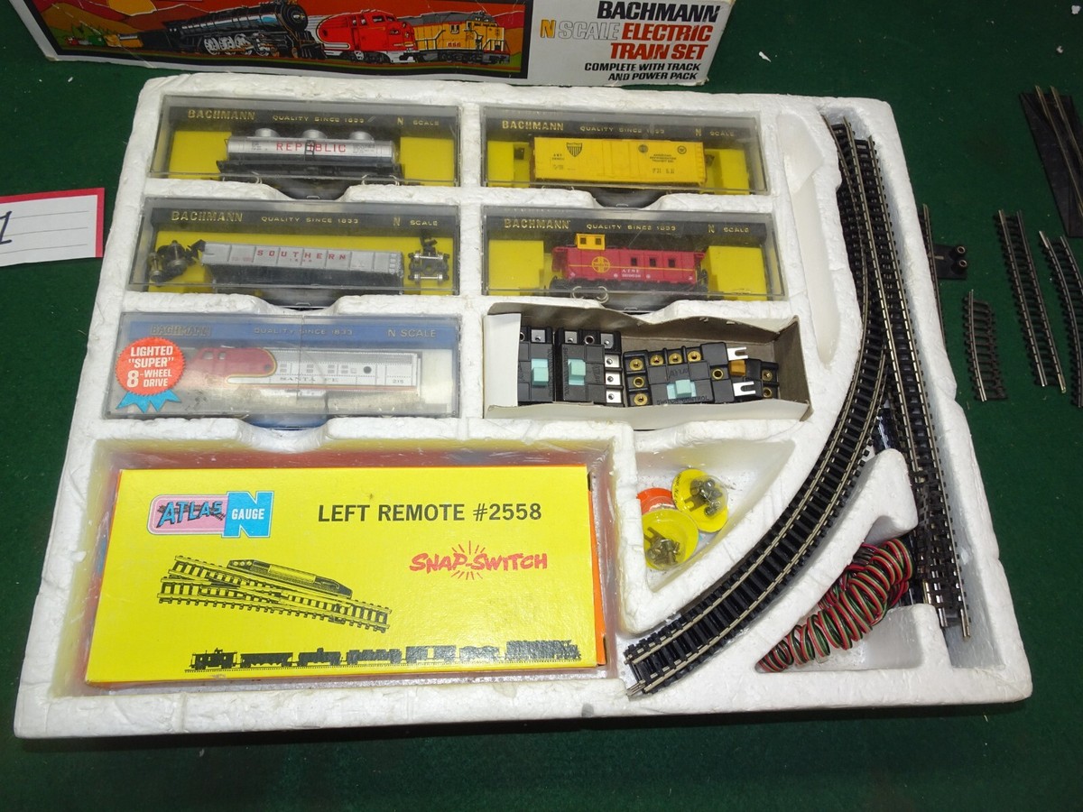 美品　Bachamann N Scale GP 50-SANTA FE 8759 Bachmann N Scale EMPIRE BUILDER Train Set - Santa Fe Steam