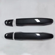 1Set Carbon Fiber Style Door Handle Cover Fit For Honda Civic Coupe 2012-2015