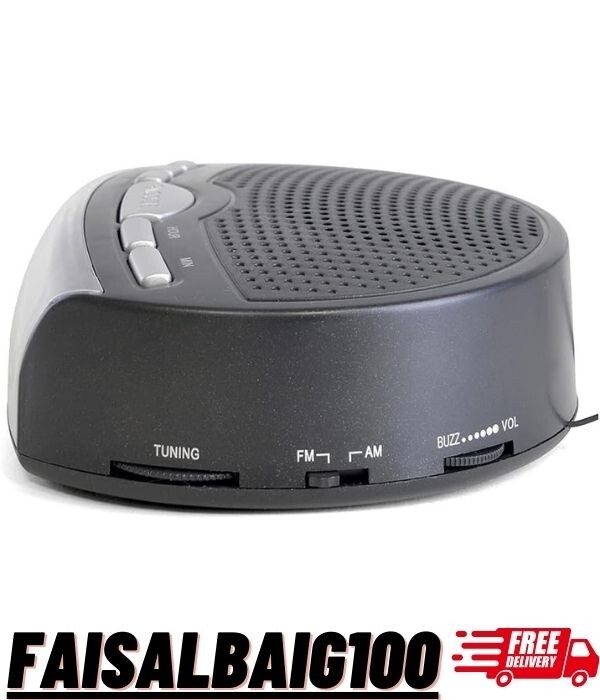 Lloytron AM/FM Radio Alarm Clock LED Display Bedside with Sleep Timer