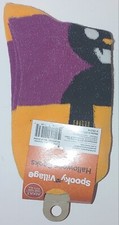 Spooky Village - Halloween Socks - Black Cat - Adult One Size