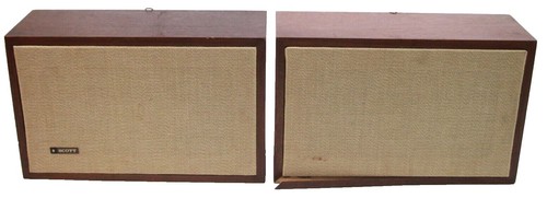 PAIR of Vintage Scott 166 Bookshelf Speakers Widerange