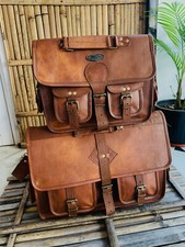 Borsa in pelle vintage per laptop messenger marrone originale nuova fatta a m...