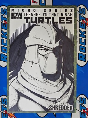 TMNT Micro Series Villains Shredder #8 IDW 2013 Inked Subscription Blank Variant