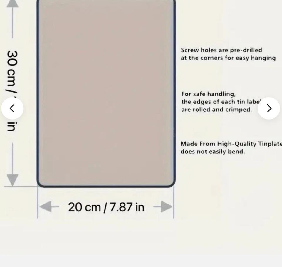 Vintage Metal Tin Signs garage rules- Rustic Garage, Bar 12x8 Mancave Mechanic - Image 4 of 4