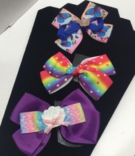 Hair Bows for Girls - Set of 3 Multicolored New