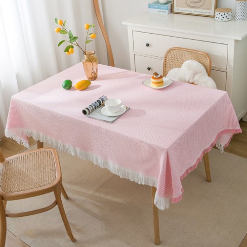 French Cotton Linen Tablecloth Tableware Tablecloth Lace Edge Party Decoration - Picture 10 of 21