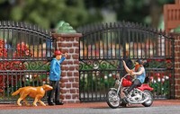 Motorrad Mit Biker Oo/Ho MaßStab Busch 7861