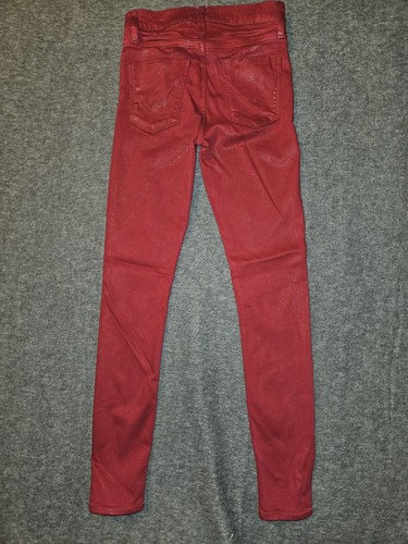 Hudson Nico Super Skinny Jeans Juniors Low Rise Red Stretch Preppy City Casual - Picture 9 of 11