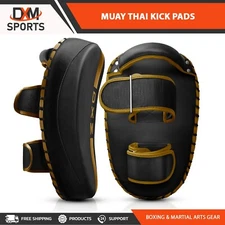 DXM Kick Boxing Thai Pad Curved Strike Shield MMA Training Focus Punch Mitt Gold