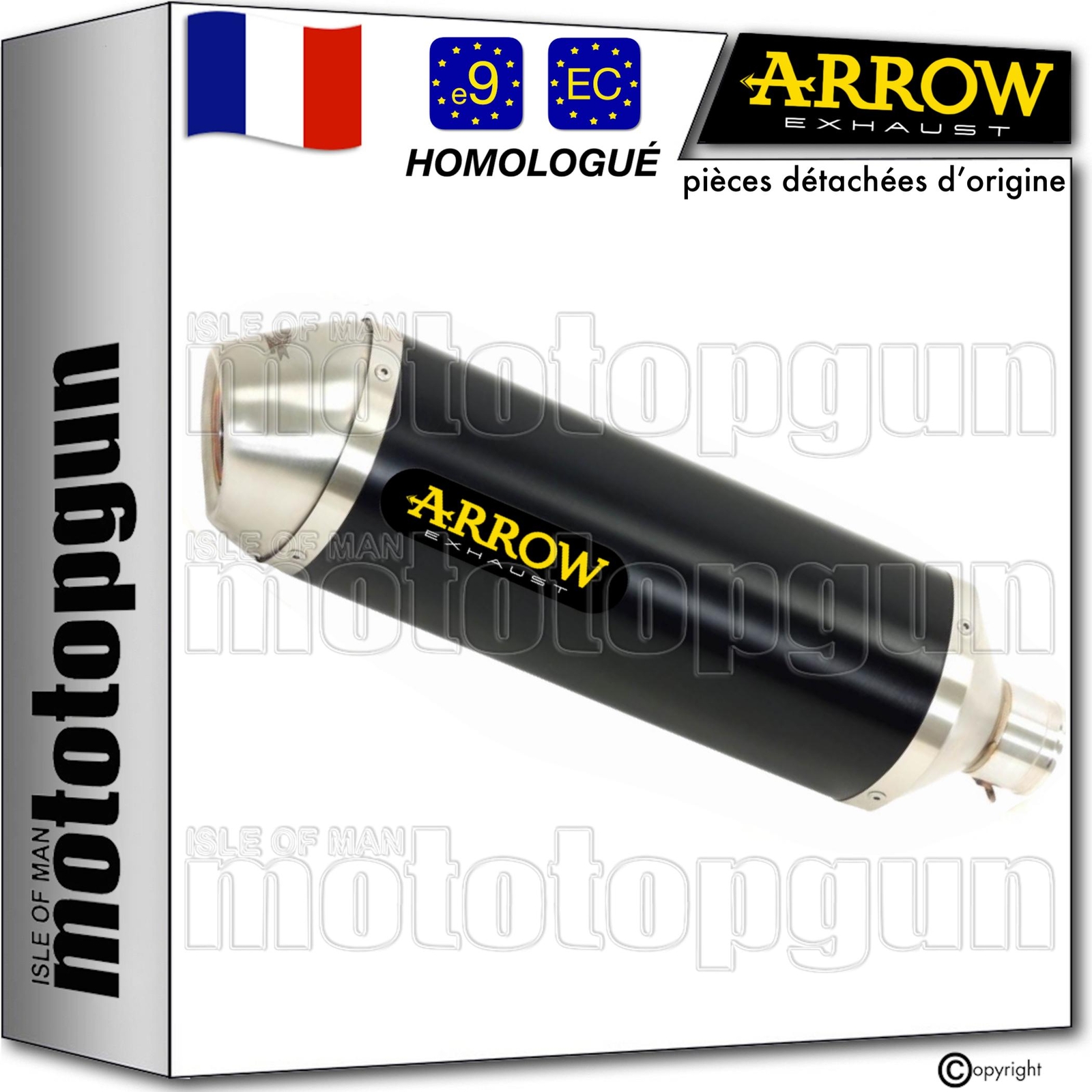 Pot echappement Arrow Race-Tech homologue qui ameliore la puissance KTM 690 Enduro 2024