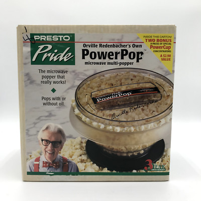 New!  Presto Power Pop Microwave Multi-Popper Popcorn Kernel Orville Bonus