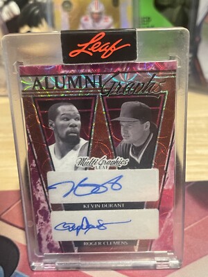 Roger Clemens / Kevin Durant Duel Auto. Leaf Alumni Graphs /7