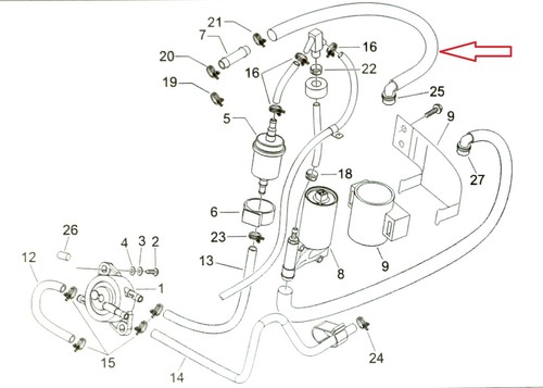 TUBO MANDATA CARBURANTE GILERA RUNNER E PIAGGIO NRG PURE JET 577811 577818 - Foto 3 di 6