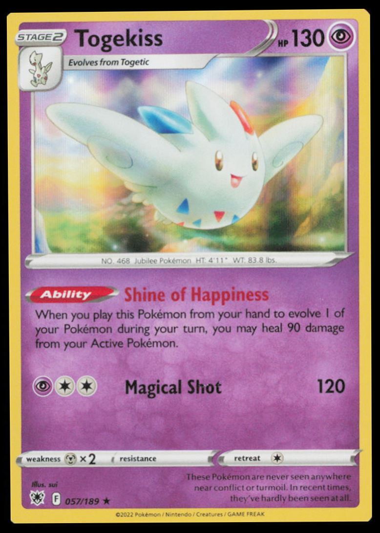 Togekiss #057/189 Holo Rare 2022 Pokemon Astral Radiance LP