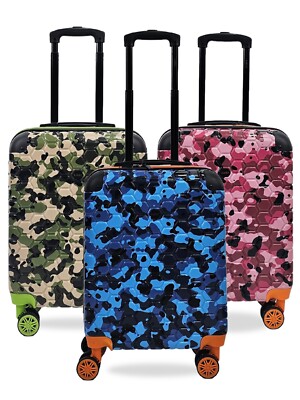 Luggage Travel ABS Hardshell Suitcases 8-Wheel Cabin Trolley Robust Set  Bags UK