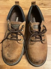 Vintage Skechers Chunky Brown Grunge Leather Oxfords Men  s Sz 8 60102
