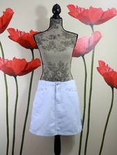 Route 66 Women's Vtg 80s Studded Pockets Denim Skirt, Size 9/10 Light Blue