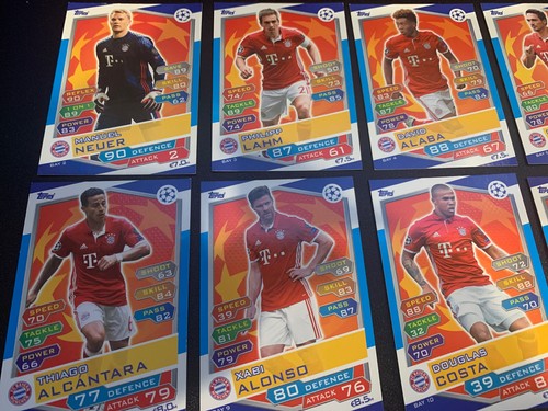 Topps - UEFA Champions League Match Attax 2016/17 FC Bayern Munchen - Set of 12 - Picture 2 of 4
