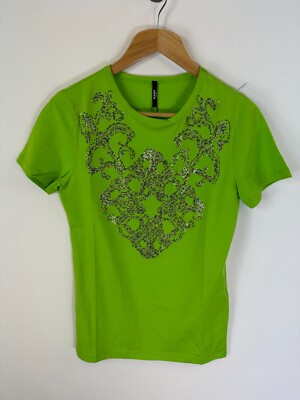 Authentic *CLG* Versus Versace  BU9010 Embellished Crew Neck T-Shirt  Size  S