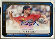 2021 TOPPS GALLERY SHANE BIEBER VETERAN SP SHORT PRINT BLUE AUTO 39/50 GUARDIANS