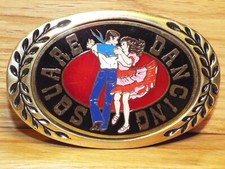 SQUARE DANCING HERITAGE BUCKLES SOLID BRASS NOS BELT BUCKLE