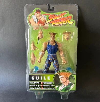 Street Fighter 15th Anniversary Series 3 GUILE blue PVC Sota - Imagen 1 de 3