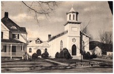 Vintage Postcard 1930's United Methodist Church, Lakeville, Connecticut (CT)