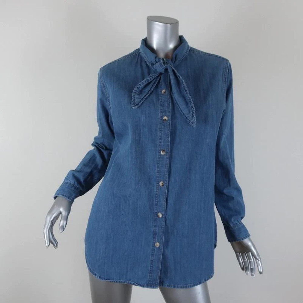 Camisa de mezclilla Booker Chambray talla mediana manga larga